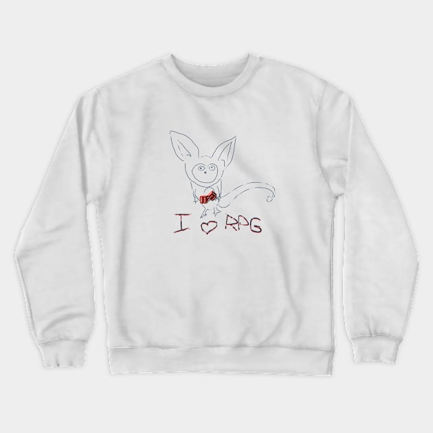 I LOVE RPG I Crewneck Sweatshirt by ARTEMIDA